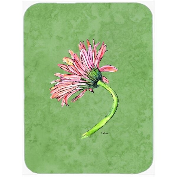Carolines Treasures Carolines Treasures 8853LCB Gerber Daisy Pink Glass Cutting Board - Large - 8853LCB