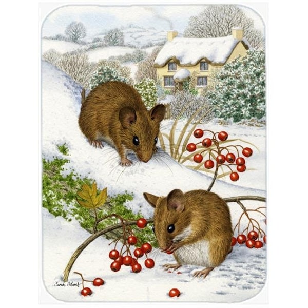 Carolines Treasures Carolines Treasures ASA2028LCB Wood Mice And Berries Glass Cutting Board; Large - ASA2028LCB