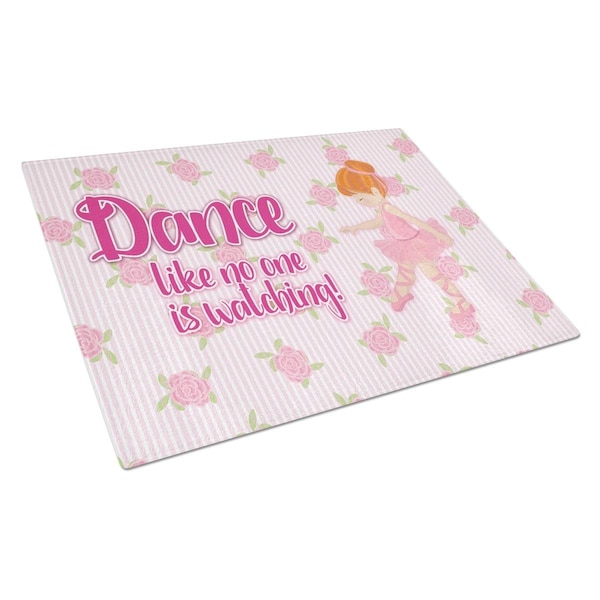 Carolines Treasures Ballet Dance Red Hair Glass Cutting Board Large - BB5392LCB