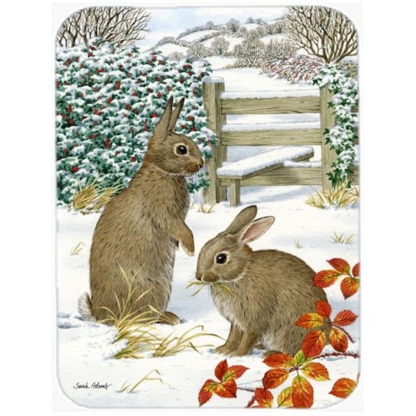 Carolines Treasures Carolines Treasures ASA2034LCB Rabbits Glass Cutting Board; Large - ASA2034LCB