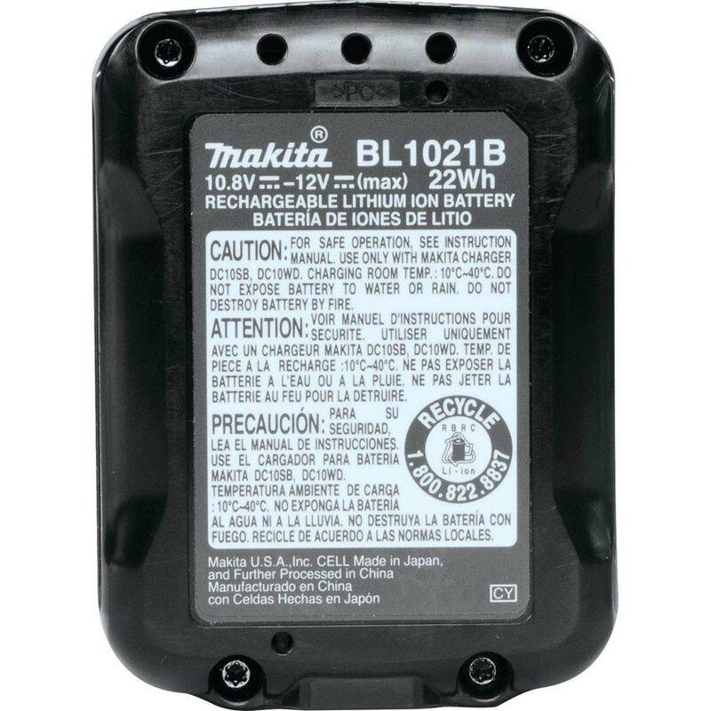 Batería compacta de iones de litio Makita 12V max CXT 2.0 Ah - BL1021B