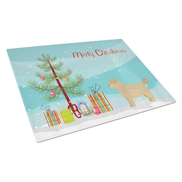 Carolines Treasures Westiepoo No.1 Christmas Tree Glass Cutting Board Large - CK3878LCB