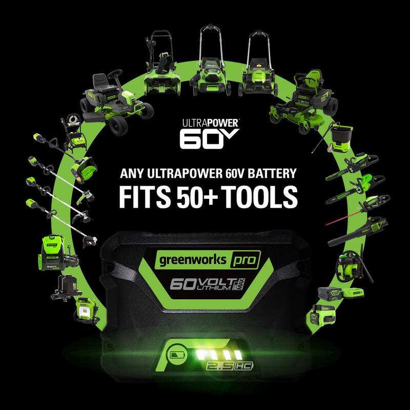 Batería de iones de litio Greenworks PRO de 60 voltios y 2.0 Ah - LB602