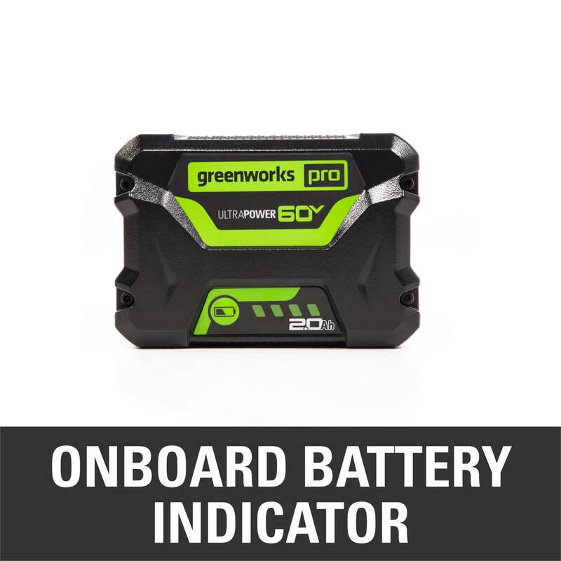 Batería de iones de litio Greenworks PRO de 60 voltios y 2.0 Ah - LB602