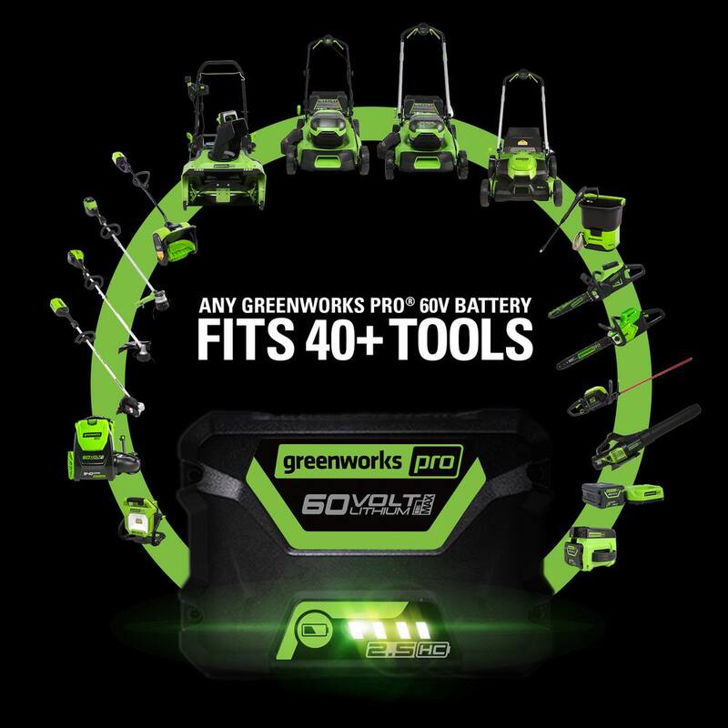 Batería de iones de litio Greenworks PRO de 60 voltios y 2.0 Ah - LB602