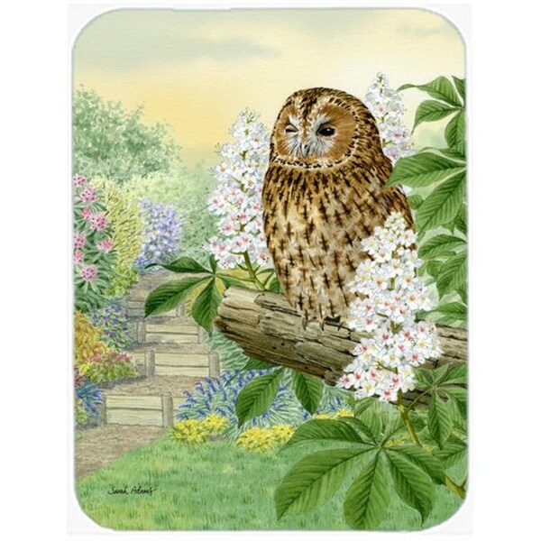 Carolines Treasures Carolines Treasures ASA2101LCB Tawny Owl Glass Cutting Board; Large - ASA2101LCB