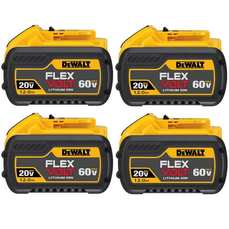 Batería DEWALT FLEXVOLT de 20V/60V MAX de iones de litio de 12.0Ah (paquete de 4) - DCB612-4