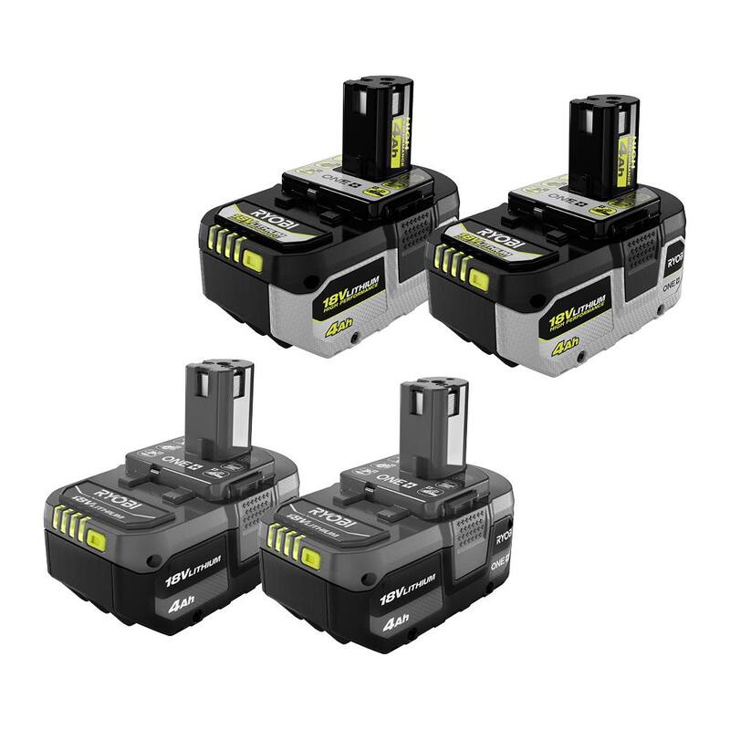 Batería de alto rendimiento de iones de litio de 18V ONE+ 4.0 Ah (paquete de 2) con Batería de iones de litio de 18V ONE+ 4.0 Ah (paquete de 2) - PBP2005-PBP2004