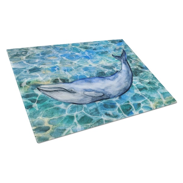 Carolines Treasures Humpback Whale Glass Cutting Board Large - BB5340LCB