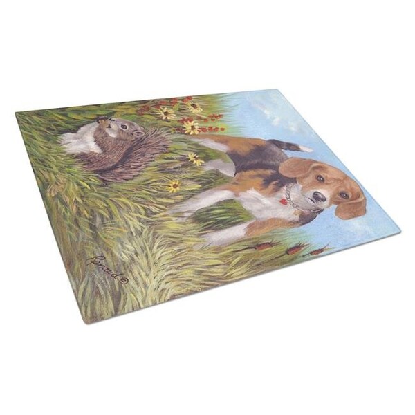 Carolines Treasures Carolines Treasures PPP3016LCB Beagle Hunter Hunted Glass Cutting Board - Large - PPP3016LCB