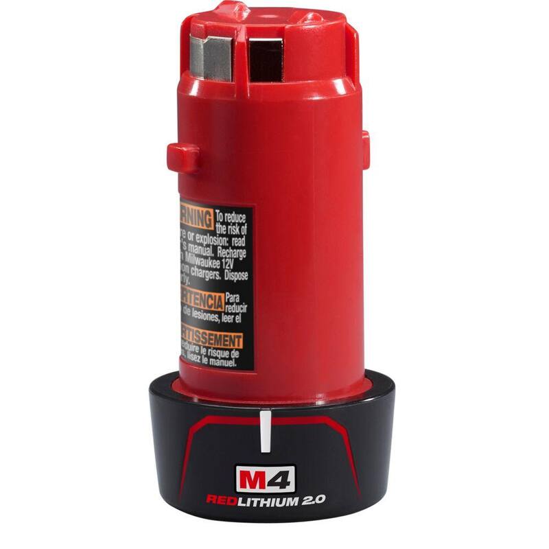 Batería de iones de litio Milwaukee M4 de 4 voltios y 2.0Ah - 48-11-2001