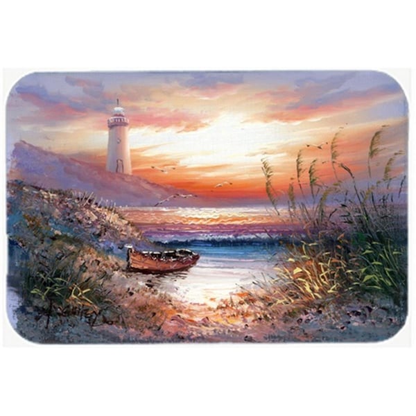 Carolines Treasures APH4130LCB Lighthouse Scene with Boat Glass Cutting Board, Large - APH4130LCB