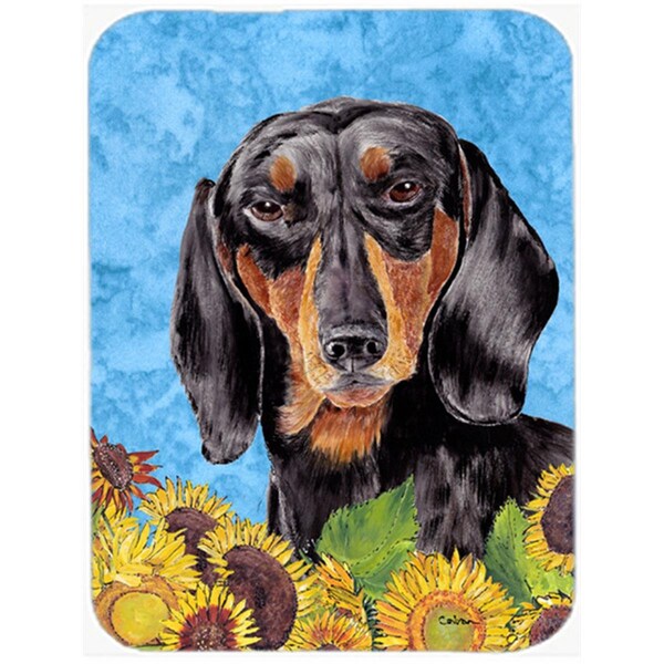Carolines Treasures SC9065LCB 15 x 12 in. Dachshund Glass Cutting Board - Large - SC9065LCB