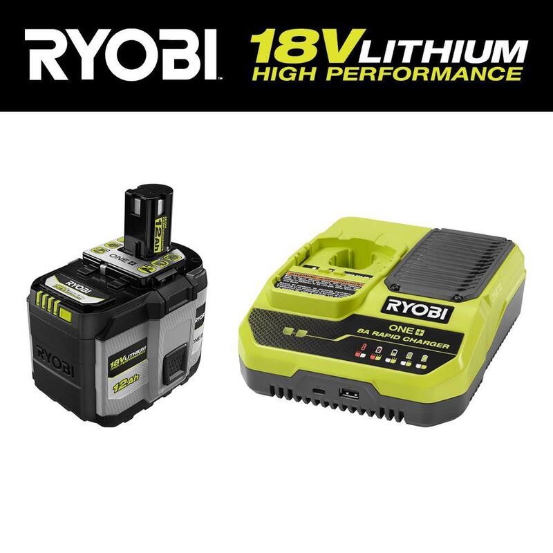 RYOBI ONE+ 18V 12.0 Ah Kit de Inicio de ALTO RENDIMIENTO con Cargador Rápido de 8A ONE+ - PSK0112
