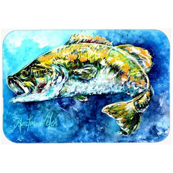Carolines Treasures Carolines Treasures MW1220LCB Bobby the Best Bass Glass Cutting Board; Large - MW1220LCB