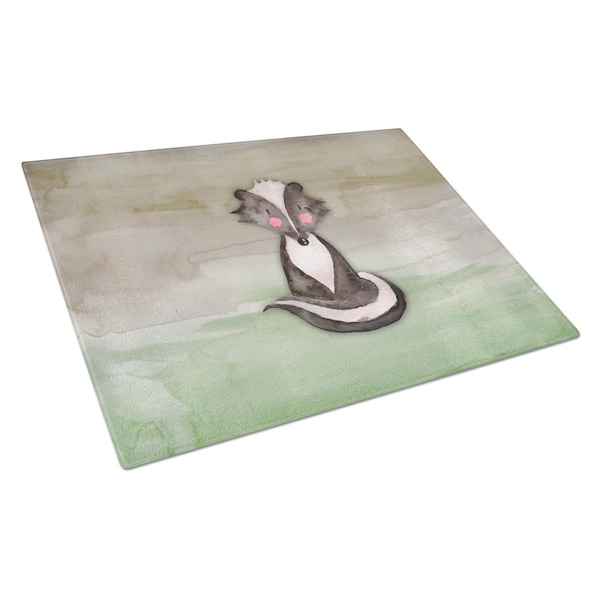 Carolines Treasures Badger Watercolor Glass Cutting Board Large - BB7440LCB