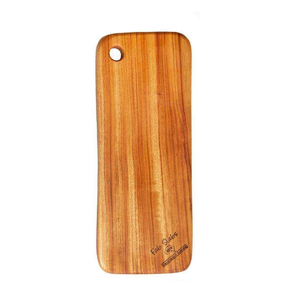 Homeroots Natural Wood Rounded Rectangle Narrow Anti-Bacterial Cutting Board - 469160
