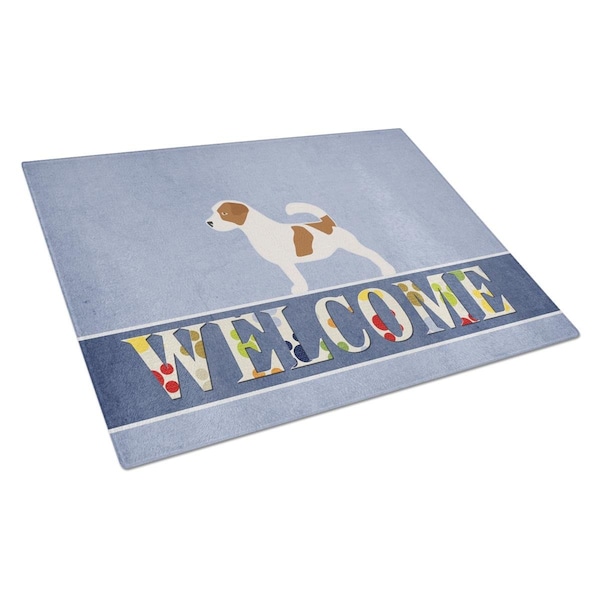 Carolines Treasures Jack Russell Terrier Welcome Glass Cutting Board Large - BB5511LCB