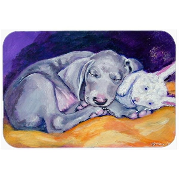 Carolines Treasures Carolines Treasures 7354LCB Weimaraner Snuggle Bunny Glass Cutting Board; Large - 7354LCB