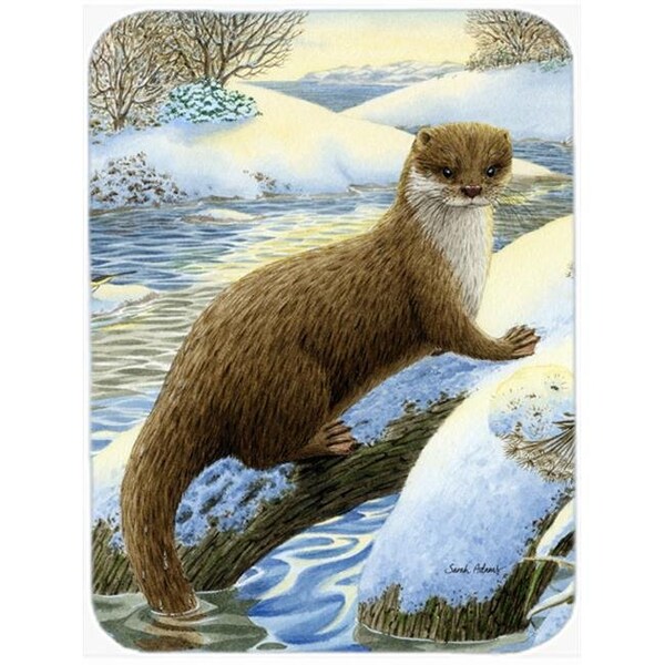 Carolines Treasures Carolines Treasures ASA2050LCB Otter On The Bank Glass Cutting Board; Large - ASA2050LCB