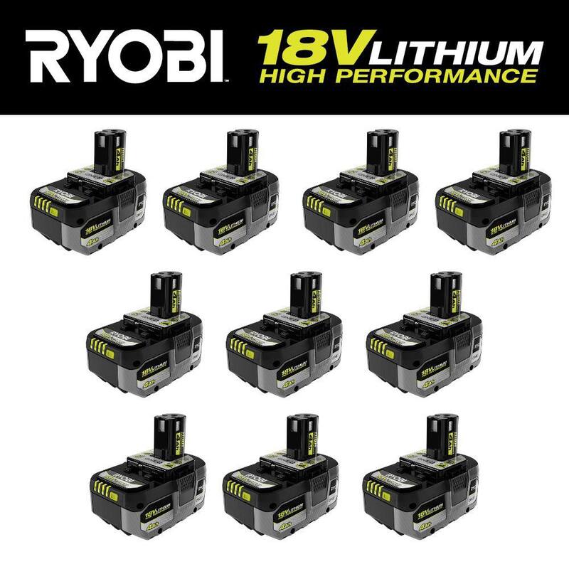 Batería RYOBI ONE+ 18V de alto rendimiento de iones de litio de 4.0 Ah (paquete de 10) - PBP2004-5