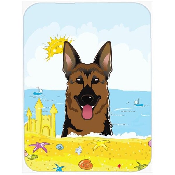 Carolines Treasures Carolines Treasures BB2079LCB German Shepherd Summer Beach Glass Cutting Board; Large - BB2079LCB