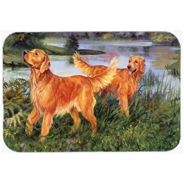 Carolines Treasures Carolines Treasures HEH0098LCB Golden Retrievers Glass Large Cutting Board - HEH0098LCB