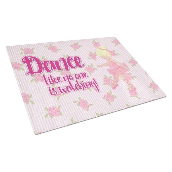 Carolines Treasures Ballet Dance Blonde Glass Cutting Board Large - BB5391LCB