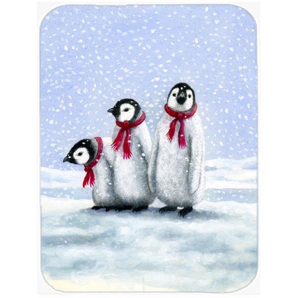 Carolines Treasures Carolines Treasures BDBA0419LCB Penguins by Daphne Baxter Glass Large Cutting Board - BDBA0419LCB
