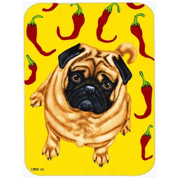 Carolines Treasures Carolines Treasures AMB1412LCB Pick a Pepper Pug Glass Large Cutting Board - AMB1412LCB