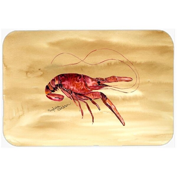Carolines Treasures Carolines Treasures 8230LCB 15 X 12 In. Cooked Crawfish on Sandy Beach Glass Cutting Board - 8230LCB