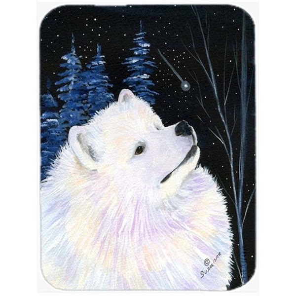 Carolines Treasures Carolines Treasures SS8376LCB Starry Night Samoyed Glass Cutting Board - Large - SS8376LCB