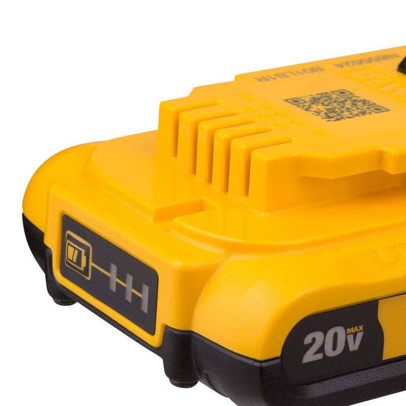 Paquete de baterías compactas DEWALT 20V MAX de iones de litio con capacidad de 2.0Ah (paquete de 3) - DCB203-3