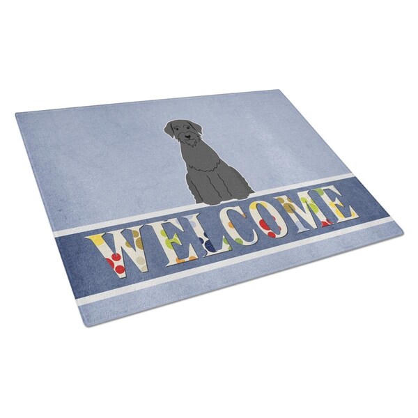 Carolines Treasures Giant Schnauzer Welcome Glass Cutting Board Large - BB5647LCB