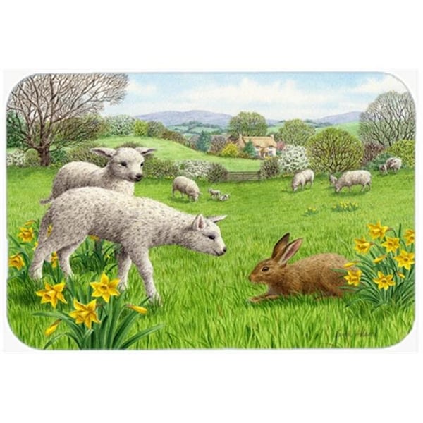Carolines Treasures Carolines Treasures ASA2179LCB Lambs; Sheep & Rabbit Hare Glass Large Cutting Board - ASA2179LCB