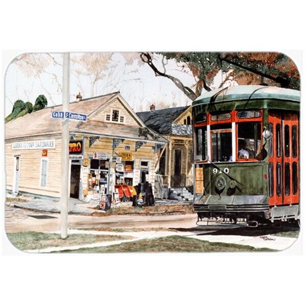 Carolines Treasures Carolines Treasures 8108LCB 15 x 12 in. New Orleans Streetcar Glass Cutting Board; Large - 8108LCB