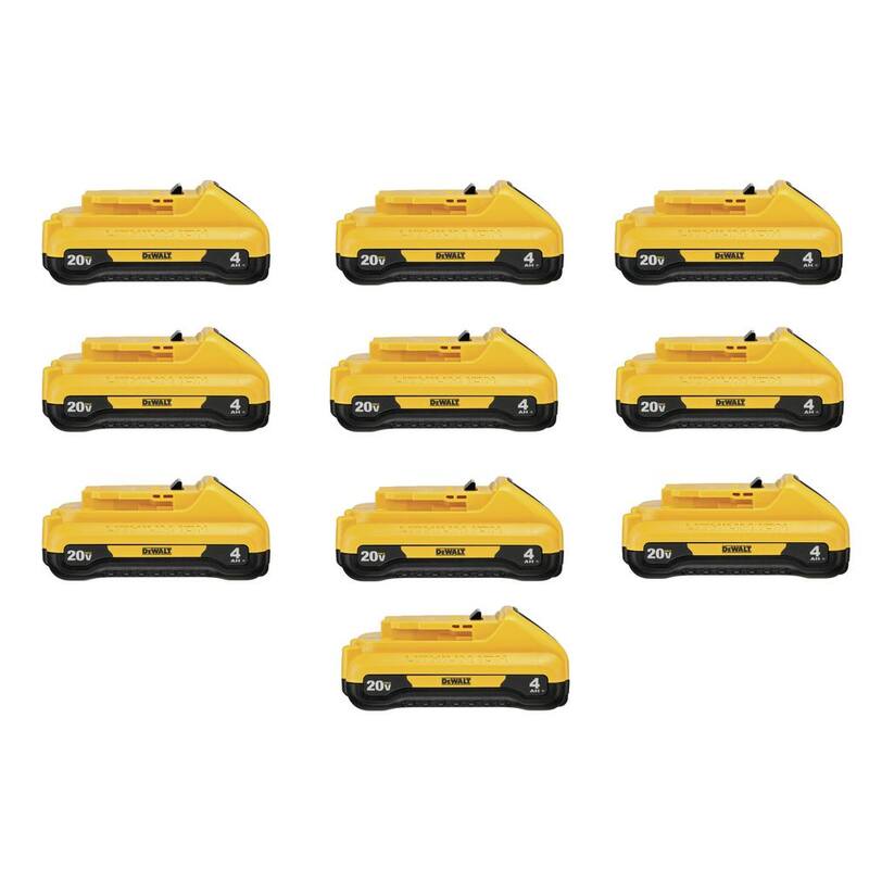 Paquete de batería compacta de 20V MAX de iones de litio de 4.0Ah (paquete de 10) - DCB240-10
