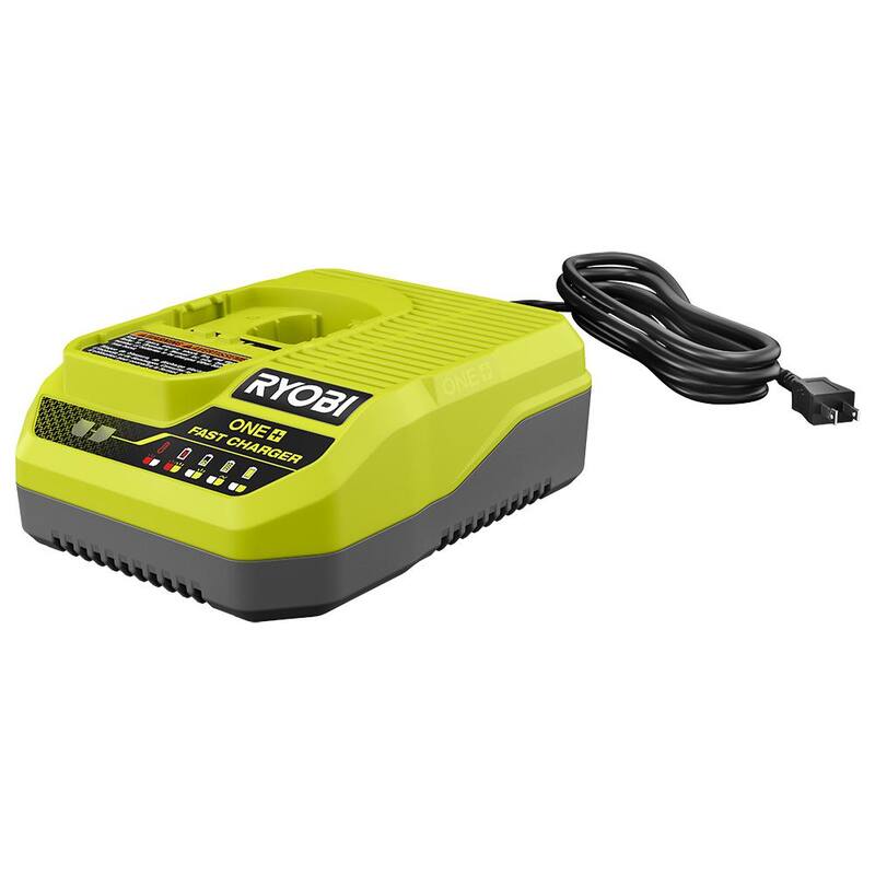Cargador rápido RYOBI ONE+ 18V con batería de alto rendimiento de 6.0 Ah (2 paquetes) - PCG004-PBP2007