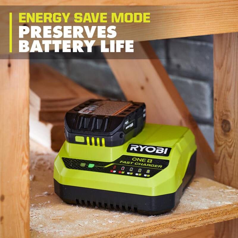 Cargador rápido RYOBI ONE+ 18V con batería de alto rendimiento de 6.0 Ah (2 paquetes) - PCG004-PBP2007