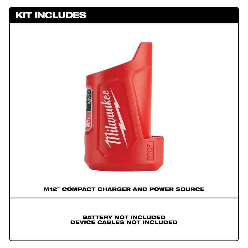 Paquete de batería compacta de iones de litio Milwaukee M12 de 12 voltios 1.5 Ah (paquete de 2) con fuente de energía portátil M12 - 48-11-2411-48-59-1201