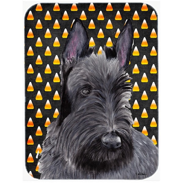 Carolines Treasures Scottish Terrier Candy Corn Halloween Portrait Glass Cutting Board - Large - SC9184LCB