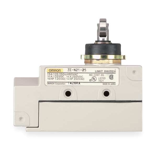 Interruptor de límite Omron, Rodillo Cruzado, Pulsador, SPDT, 15A @ 480V AC, Ubicación del actuador: Superior - ZE-N21-2S