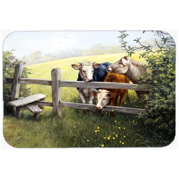 Carolines Treasures Carolines Treasures BDBA0103LCB Cows in a Buttercup Meadow Glass Large Cutting Board - BDBA0103LCB