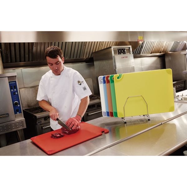 San Jamar Cutting Board, 12x18, Red - CBG121812RD