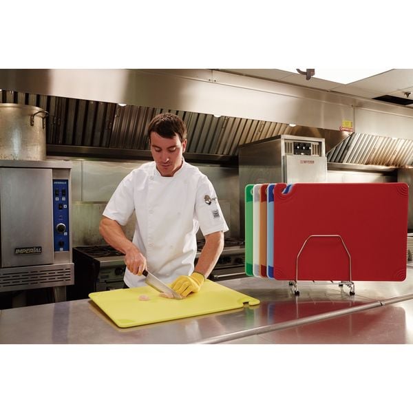 San Jamar Cutting Board, 12x18, Red - CBG121812RD