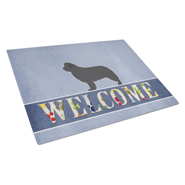 Carolines Treasures Newfoundland Welcome Glass Cutting Board Large - BB5568LCB