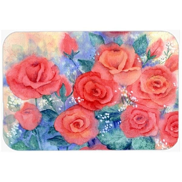 Carolines Treasures Carolines Treasures IBD0251LCB Roses Glass Large Cutting Board - IBD0251LCB