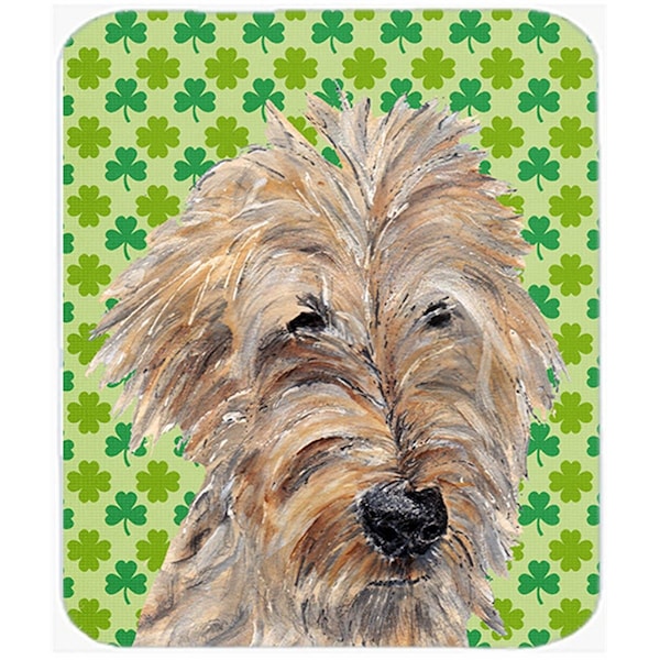 Carolines Treasures 15 X 12 In. Goldendoodle St Patricks Irish Glass Cutting Board Large Size - SC9577LCB