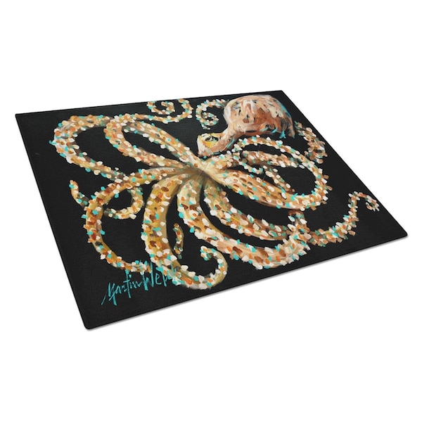 Carolines Treasures Eye On You Octopus Glass Cutting Board Large - MW1275LCB