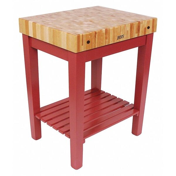 John Boos & Co Chefs Block, Shelf, Red, 30"x24"x4" - CU-CB3024S-BN
